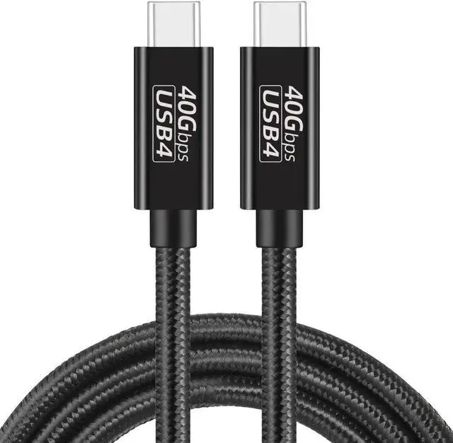 Main image of USB4 Cable (1.5FT, Nylon Braided), 40Gbps High Speed Data Transfer, 8K Monitor 240W Fast Charging PD, for MacBook,iPad,Samsung,Laptop to Hard Drive, all USB C port devices