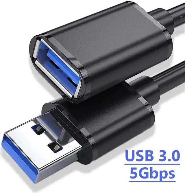 Main image of USB3.0 Extension Cable USB 3.0 Extension Cord Type A Male to Female 5Gbps Data Transfer for Keyboard, Mouse, Playstation, Xbox, Flash Drive, Printer, Camera and More [1.6Ft, 3-Pack]