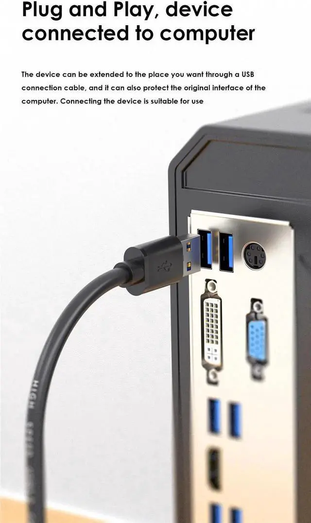 Alt view image 4 of 7 - USB3.0 to USB3.0 Cable [1.6Ft, 3-Pack], USB 3.0 Male to Male Type A to Type A Double Sided USB Cord for Data Transfer Compatible for Hard Drive, Laptop, DVD Player, TV, USB 3.0 Hub, Monitor