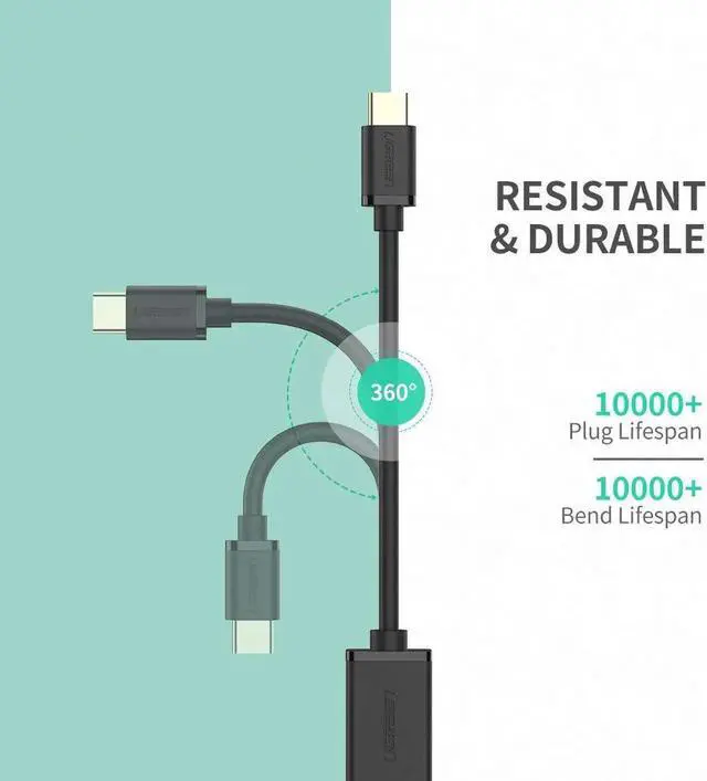 Alt view image 2 of 7 - USB C to USB Adapter, USB Type C Male to USB 3.0 Female Adapter OTG Cable Compatible with Mackbook Pro 2018/2017/2016, Dell XPS 15/13, Samsung Galaxy Note 9 8 S9 S8 Plus and More