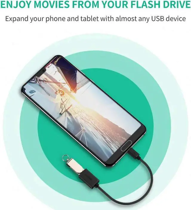 Alt view image 7 of 7 - USB C to USB Adapter, USB Type C Male to USB 3.0 Female Adapter OTG Cable Compatible with Mackbook Pro 2018/2017/2016, Dell XPS 15/13, Samsung Galaxy Note 9 8 S9 S8 Plus and More