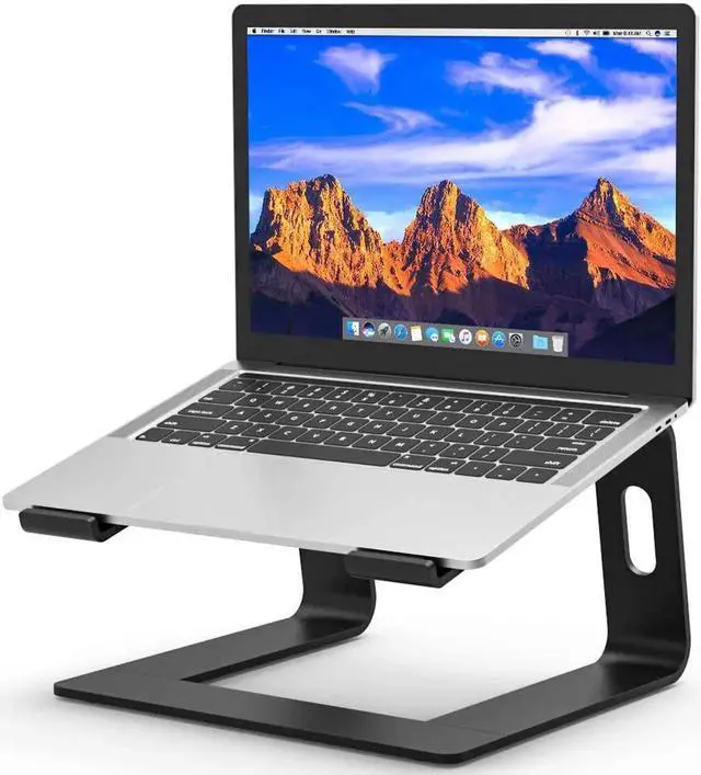 Main image of Laptop Stand, Adjustable Aluminum Ergonomic Detachable Portable Desktop Holder,Compatible with MacBook Air Pro, Dell XPS, Lenovo More 10-15.6" Laptops & Tablet, Black