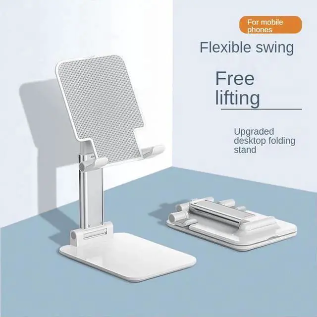 Main image of Cell Phone Stand, Angle Height Adjustable Phone Stand for Desk, Foldable Cell Phone Holder, Cradle, Dock, Tablet Stand, Case Friendly Compatible with All 4-12.9Inches Phone/iPad/Kindle/Tablet,T9 Whit