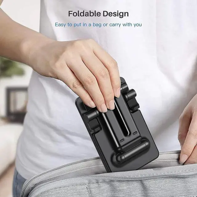 Alt view image 6 of 7 - Cell Phone Desk Mount Stand Tablet Stand and Holders Adjustable for iPad, iPhone, Samsung, Asus and More 4.7-13 inch Devices, Good for Bed, Kitchen, Office (Black)