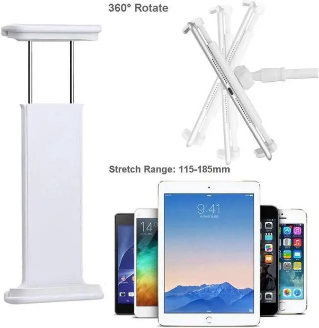Alt view image 4 of 6 - Gooseneck iPad Holder, Cell Phone Desk Mount Tablet Holder iPad Stand for Office Kitchen Bed, Fits 4"-10.6" iPad Android Tablet & Mobile iPhone X 8 7, Strong Flexible Arm
