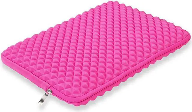 Alt view image 3 of 7 - Diamond Foam Splash & Shock Resistant Neoprene Travel Bag for 11 - 12.5 Inch Ultrabook,Laptops,tablet PC, Macbook, Chromebook (Pink)