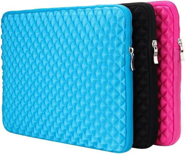 Alt view image 6 of 7 - Diamond Foam Splash & Shock Resistant Neoprene Travel Bag for 11 - 12.5 Inch Ultrabook,Laptops,tablet PC, Macbook, Chromebook (Pink)