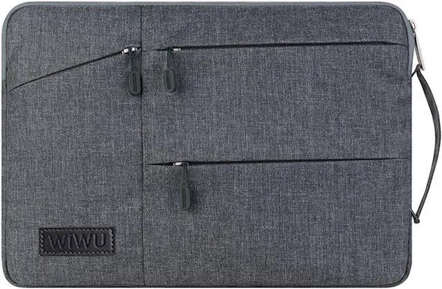 Alt view image 4 of 7 - WIWU Laptop Sleeve For 15-15.6Inch Lpatop Notebook Macbook Air/ Macbook Pro/ Retina Display, 360° Protective Chromebook Tablet Case With Handle And Accessory Storage, Drop-proof (15-15.6Inch, Gray)