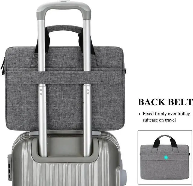 Alt view image 5 of 7 - 13"13.3" 14" 14.6" 15" 15.4" 15.6" Laptop Shoulder Bag Messenger Bag for Macbook Air PRO Retina Laptop / Notebook / MacBook / Ultrabook / Chromebook Computers,(13-13.3 Inch,Gray)