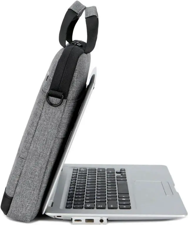 Alt view image 3 of 7 - 13.3 Inch Laptop Computer Shoulder Bag Laptop Messenger Sleeve Notebook Cases for Work / Travel,Fits 13 - 13.3 Inches Laptop / Notebook / MacBook / Ultrabook Computer,Gray