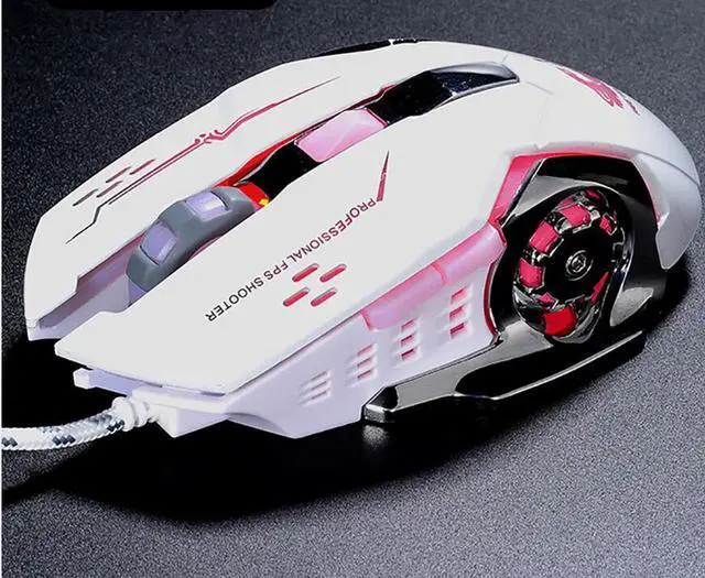 Alt view image 7 of 7 - Freewolf V5 4000 DPI 6Button Multi Color LED Optical USB Wired Gaming Mouse