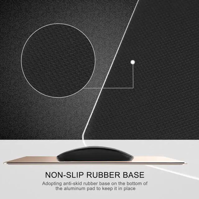 Alt view image 2 of 7 - Computer Game Mouse Pad Smooth Gaming Aluminium Mouse Pad Fast and Accurate Control with Non-slip Rubber Base for PC Computer Laptop