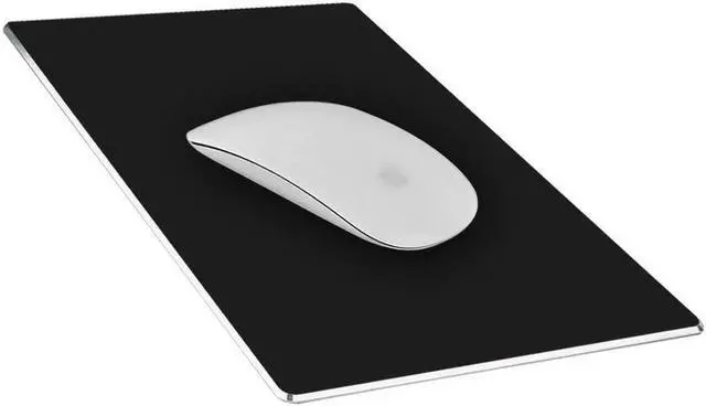 Main image of Mouse Pad Rectangle Aluminum Alloy Gaming Mouse Pads Non-Slip PU Base Micro Sand Blasting Aluminum Surface Nice Smooth Top Sleek and Very Easy to Clean for Computer Laptop,8.66"x7.08"x0.08"