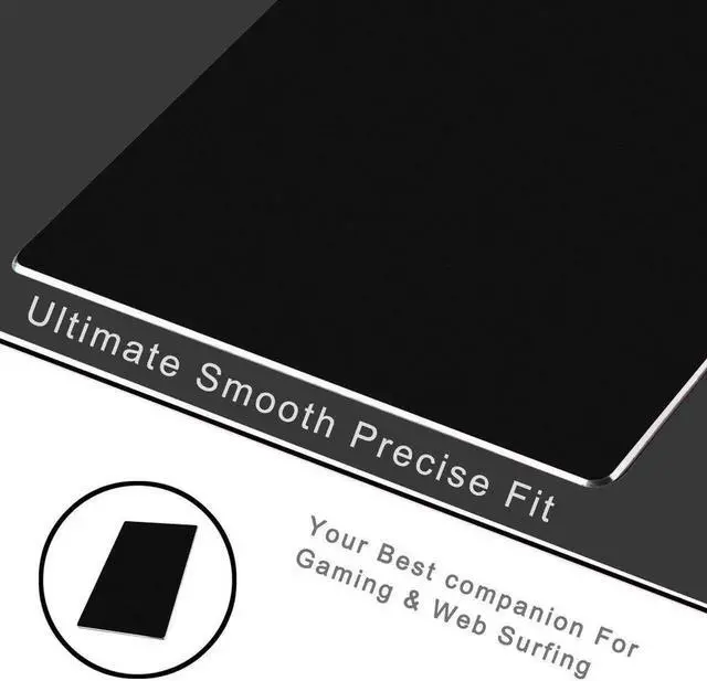 Alt view image 4 of 7 - Mouse Pad Rectangle Aluminum Alloy Gaming Mouse Pads Non-Slip PU Base Micro Sand Blasting Aluminum Surface Nice Smooth Top Sleek and Very Easy to Clean for Computer Laptop,8.66"x7.08"x0.08"