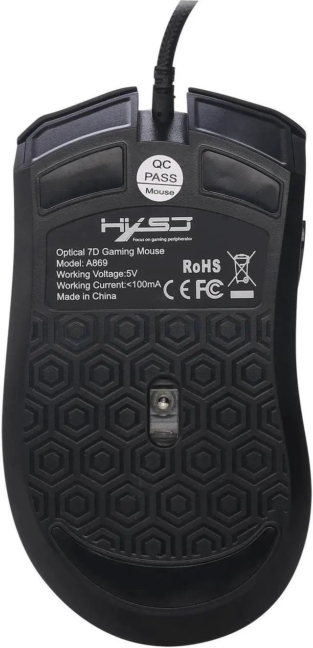 Alt view image 6 of 7 - HXSJ A869 Wired Mouse Player mice 7 Button 5 Optical DPI Up to 3200 for Professional Game Player For Laptop Professsional Mouse