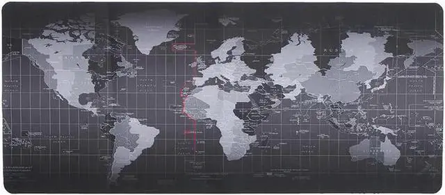 Alt view image 5 of 7 - XL 900*400*2mm World Map Speed Keyboard Mouse Pad Mat Computer Gaming Mousepad Locking Edge Table Mat- Non-slip Rubber Base for PC Computer Laptop