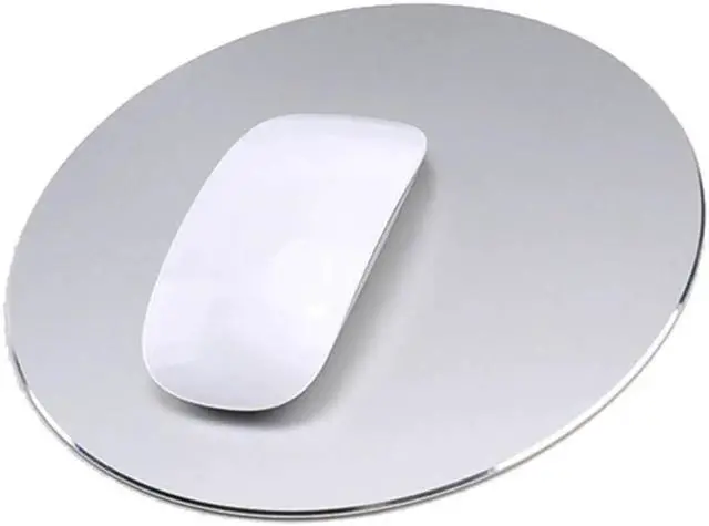 Main image of Mouse Pad Round Aluminum Alloy Gaming Mouse Pads Non-Slip PU Base Micro Sand Blasting Aluminum Surface Nice Smooth Top Sleek and Very Easy to Clean for Computer Laptop,8.66"x8.66"x0.08"
