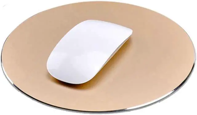 Main image of Mouse Pad Round Aluminum Alloy Gaming Mouse Pads Non-Slip PU Base Micro Sand Blasting Aluminum Surface Nice Smooth Top Sleek and Very Easy to Clean for Computer Laptop,8.66"x8.66"x0.08"
