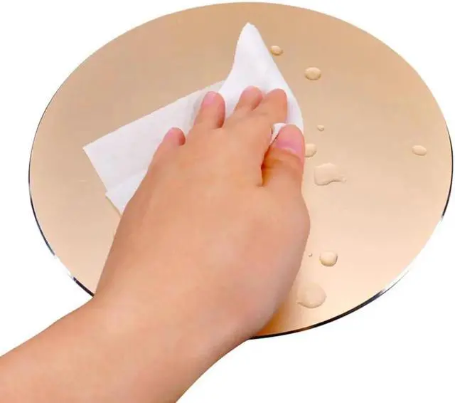 Alt view image 6 of 6 - Mouse Pad Round Aluminum Alloy Gaming Mouse Pads Non-Slip PU Base Micro Sand Blasting Aluminum Surface Nice Smooth Top Sleek and Very Easy to Clean for Computer Laptop,8.66"x8.66"x0.08"