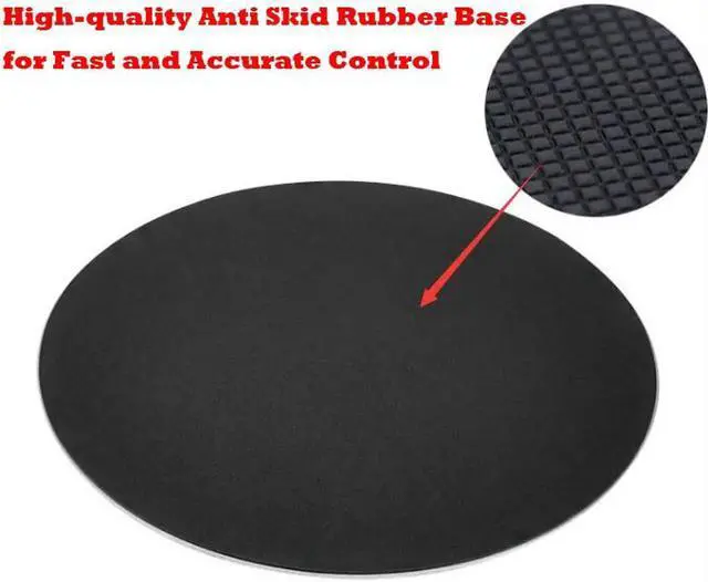 Alt view image 5 of 6 - Mouse Pad Round Aluminum Alloy Gaming Mouse Pads Non-Slip PU Base Micro Sand Blasting Aluminum Surface Nice Smooth Top Sleek and Very Easy to Clean for Computer Laptop,8.66"x8.66"x0.08"