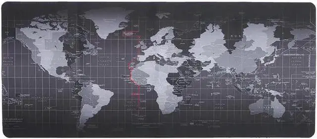 Alt view image 3 of 6 - World Map Gaming Mouse Pad Large Size (900x400x2mm/35.5x15.8x0.08") Extended Mouse Mat Water-Resistant Mouse Pads with Non-Slip Rubber Base for Keyboard and Mouse