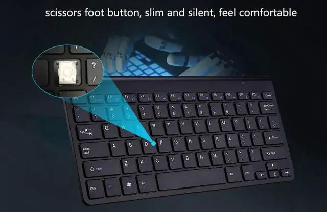 Alt view image 3 of 7 - K1088 Keyboard and Mouse Combo[Energy Saving], 2.4G Ultra Thin Wireless Keyboard and Slim DPI Adjustable Mouse for PC, Desktop, Computer, Notebook, Laptop, Windows XP/Vista /7/8/10 -(Black)