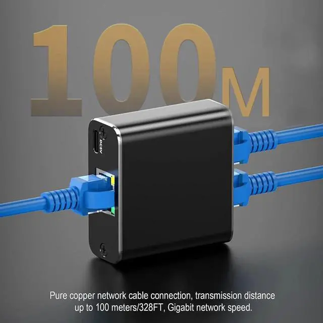 Alt view image 6 of 7 - Gigabit Ethernet Splitter 1 to 2 RJ45 Network Adapter, Suitable for Computer/Router/Network Box with RJ45 Interface, Compatible with Cat5/5e/6/7/8 Cable [2 Devices Simultaneous Networking]