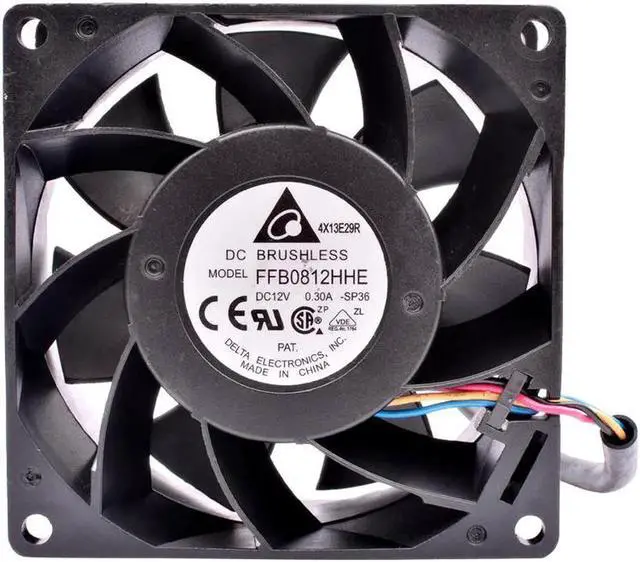 Main image of FFB0812HHE 8cm 8038 80mm fan 80x80x38mm DC12V 0.30A server low speed mute cooling fan