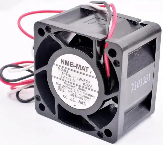 Alt view image 4 of 4 - 1611RL-04W-B59 4cm 40x40x28mm 40mm fan 4028 12V 0.22A 3 lines 3pin server cooling fan