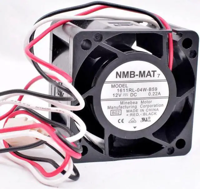 Alt view image 3 of 4 - 1611RL-04W-B59 4cm 40x40x28mm 40mm fan 4028 12V 0.22A 3 lines 3pin server cooling fan