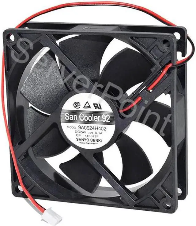 Alt view image 2 of 4 - For 9CM 9025 24V 0.1A 9A0924H402 2 Line Silent dual ball bearing heat dissipation fan