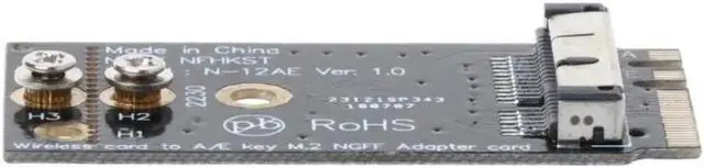 Alt view image 3 of 4 - BCM94360CS2 BCM943224PCIEBT2 A/E Key NGFF M.2 Adapter Card Module 12+6 Pin Wireless WIFI Speed