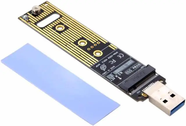 Alt view image 2 of 3 - USB 3.0 to NVME M-key M.2 NGFF SSD External PCBA Conveter Adapter with Flash Disk Case