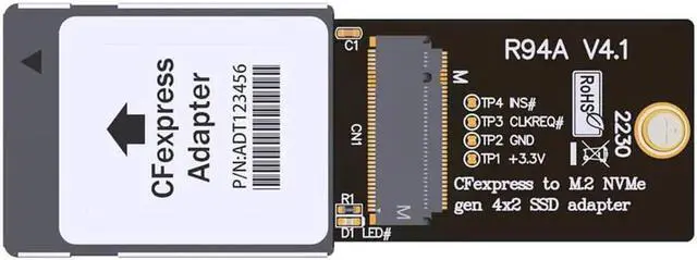 Main image of CF-Express Type-B to NVMe 2230 M.2 M-Key CH SN530 SSD Adapter CFE for XBOX Series X&S PCIe4.0 Expansion Memory Card