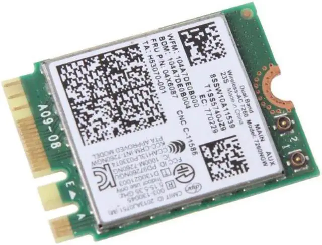 Alt view image 3 of 4 - For In-tel 7260NGW 7260AC 2.4/5G BT4.0 FRU 04X6007 04W3806 WiFi Card for Thinkpad X250 x240 x240s x230s t440 w540 t540