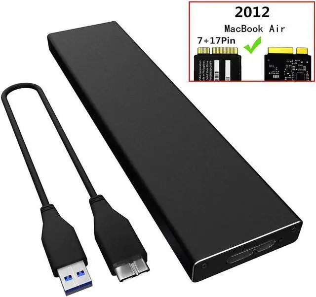 Main image of External Hard Drive Case For 2012 MacBook Air SSD USB 3.0 to A1465 A1466 SSD Adapter Enclosure For MD223 MD224 MD231 M232
