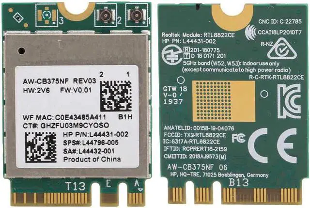 Main image of RTL8822CE 1200Mbps Dual Band 2.4G/5Ghz 802.11AC WiFi Card Network NGFF M.2 Card For Bluetooth 5.0 Laptop/PC Support Windows10/11