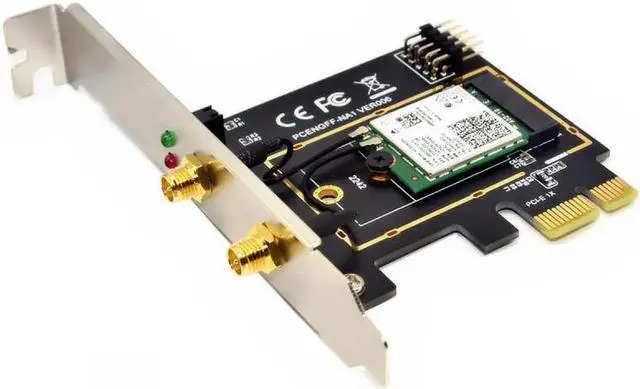 Alt view image 3 of 3 - Dual band 2974Mbps Wifi 6 Intel AX200 PCIe Wireless Wifi Adapter 2.4G/5Ghz 802.11ac/ax Bluetooth 5.0 AX200NGW Card Desktop PC