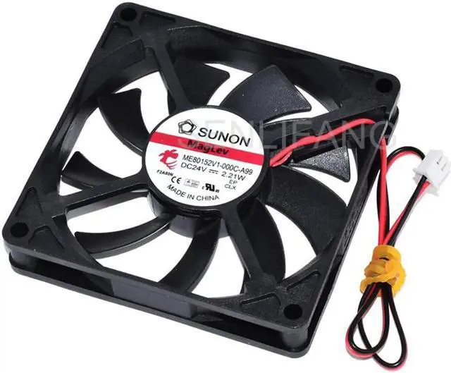 Main image of Ventilador de enfriamiento cuadrado de dos cables, para SUNON ME80152V1-000C-A99 DC24V 2,21 W