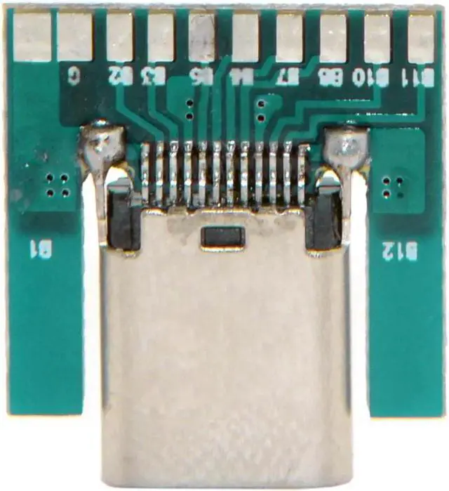 Alt view image 2 of 5 - USB 3.1 Type C Female Socket Connector Plug SMT Type With PC Board DIY 24pin