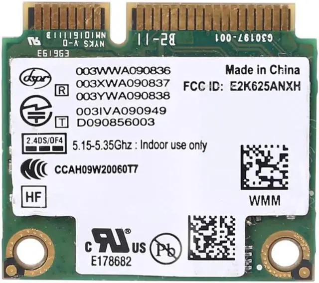 Alt view image 3 of 4 - 622ANXHMW 6250AN MINIPCIE 300M Advance N Dual Band 2.4/5Ghz WIFI Wireless Card for Notebook Laptop