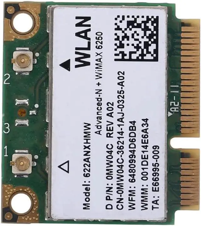 Alt view image 4 of 4 - 622ANXHMW 6250AN MINIPCIE 300M Advance N Dual Band 2.4/5Ghz WIFI Wireless Card for Notebook Laptop