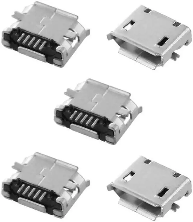 Main image of 5pcs USB Micro Type-B 5pin Female Jack Connector SMT Socket Surface Mount
