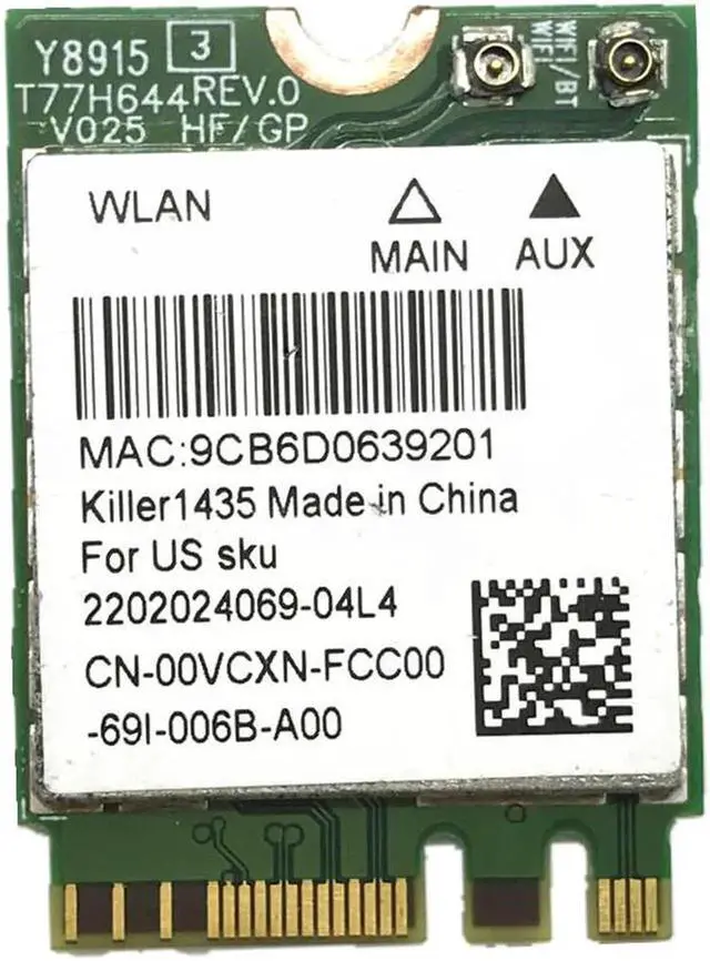 Main image of Dand Band 867Mbps killer 1435 QCNFA344A WiFi Wireless Card 802.11ac Fit for Bluetooth 4.1 M.2 NGFF better than killer 1535