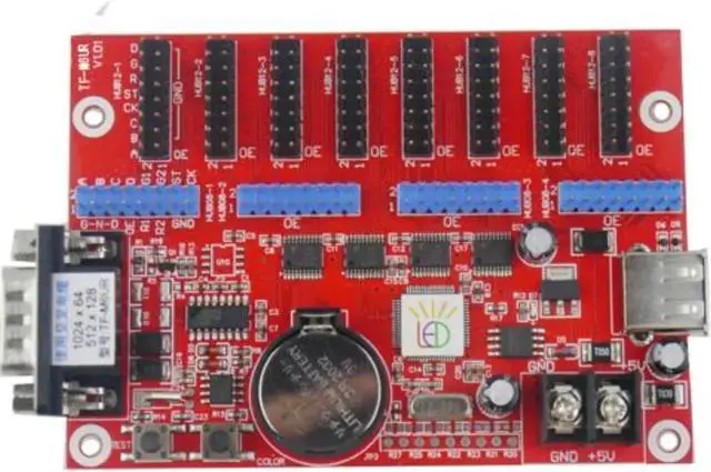 Main image of TF-M6UR(TF-M3U) USB(U disk)+Serial(RS232) communication led display sign controllr card