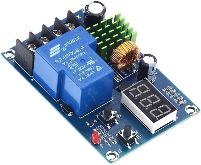 Alt view image 3 of 4 - 1PCS XH-M604 Charger Control Module DC 6-60V Storage Lithium Charging Control Switch Protection Board