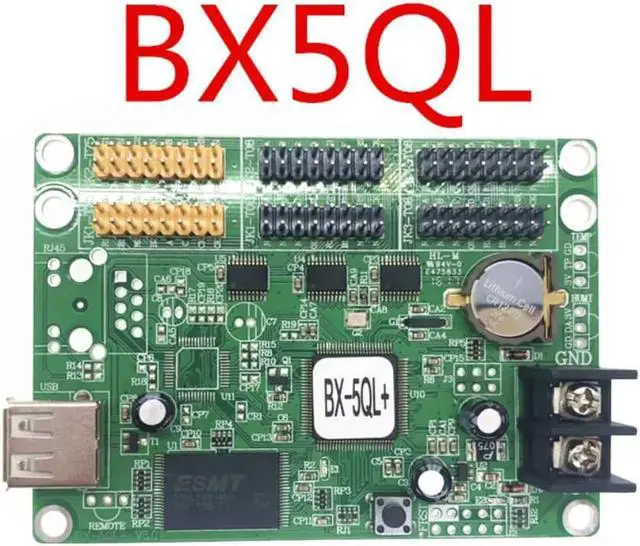 Main image of BX-5QL(Ethernet + USB) full color led moving sign controller card supports HUB75 HUB08 port led display modules