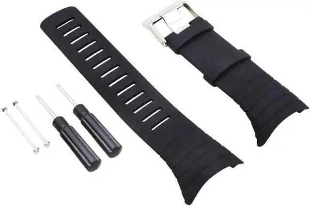 Alt view image 2 of 2 - Correa de goma para reloj para SUUNTO T1 T1C T3 T3C T3D T4C T4D inteligente reloj negro St S4J8