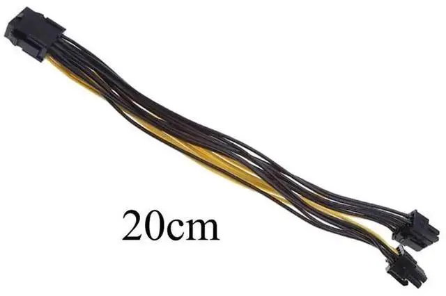 Alt view image 2 of 6 - PCI-e PCIe 8Pin Female to CPU 6Pin Male Power Conversion Cable 12V 6 Pin to PCI express 8 Pin Power Supply Cable