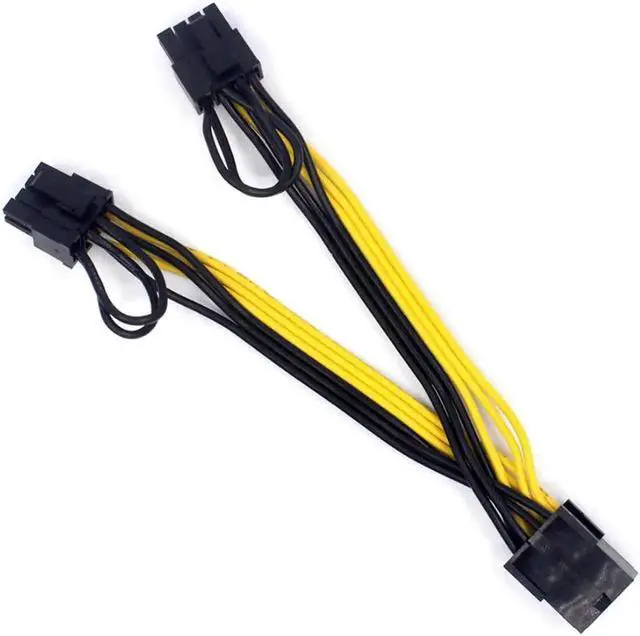 Alt view image 6 of 6 - PCI-e PCIe 8Pin Female to CPU 6Pin Male Power Conversion Cable 12V 6 Pin to PCI express 8 Pin Power Supply Cable